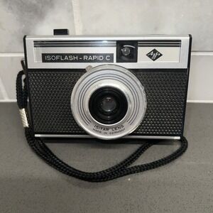 Vintage Agfa ISOFLASH RAPID C 35mm Film Camera Untested Isitar Lens Untested